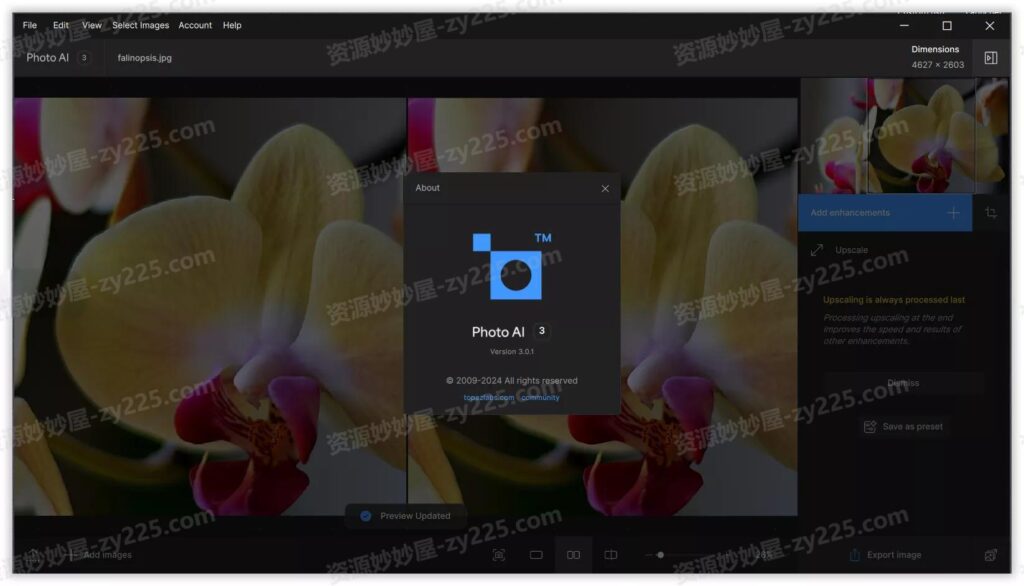 图片[1]-Topaz Photo AI破解版(图片降噪软件)v3.4.0 Stable 绿色便携版 (无模型版 / 集成离线模型版)-资源妙妙屋