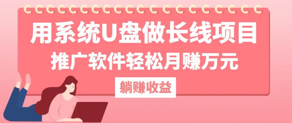 用系统U盘做长线项目，推广软件轻松月赚万元（附制作教程+软件）-资源妙妙屋