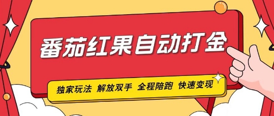 番茄红果独家玩法，单机50-100，可矩阵放大操作轻松，小白轻松上手!-资源妙妙屋