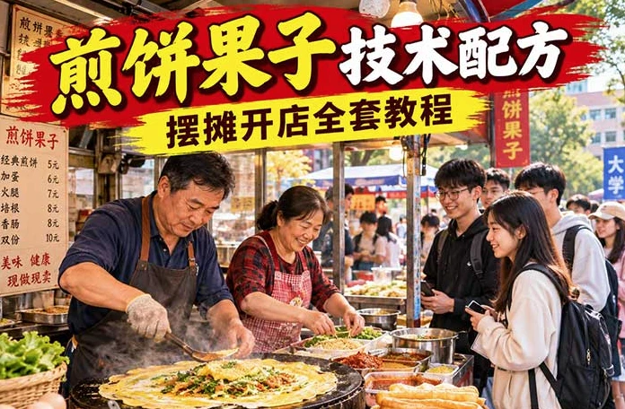 煎饼果子技术配方全套视频教程